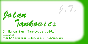 jolan tankovics business card